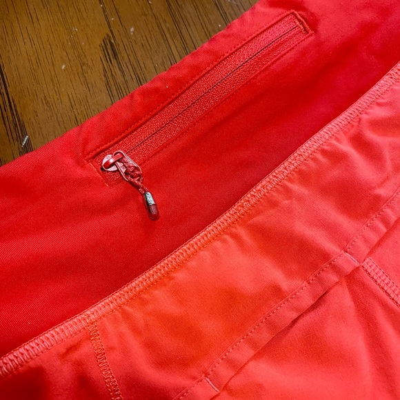 Lululemon Shorts • Size 4 • Two toned, red and orange/pink with back zipper - Picture 7 of 10